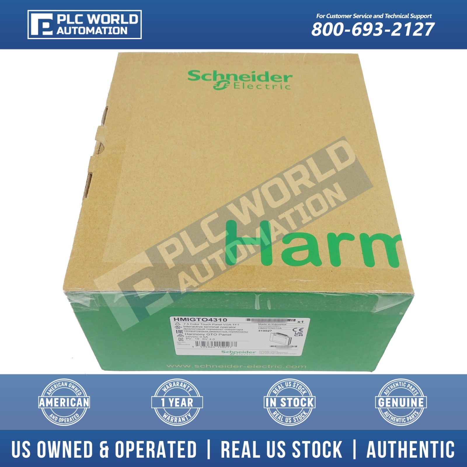 New Sealed Schneider Electric HMIGTO4310 Harmony GTO Panel, Latest Date 1 Yr Wty