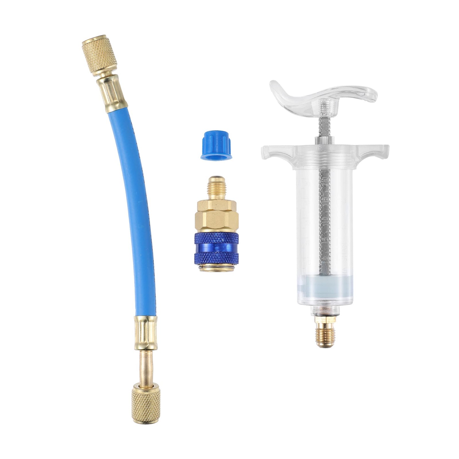 X AUTOHAUX Oil and Dye Injectors Kit 30ml/1 Oz Hand Push Compressor Manual AC