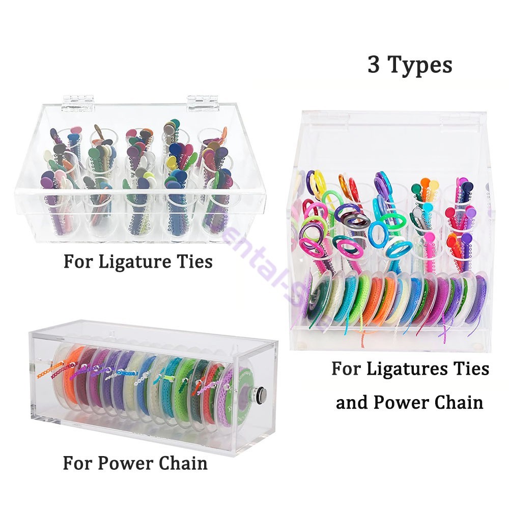 Dental Orthodontic Power Chain Ligature Tie Holder Case Organizer Storage Box