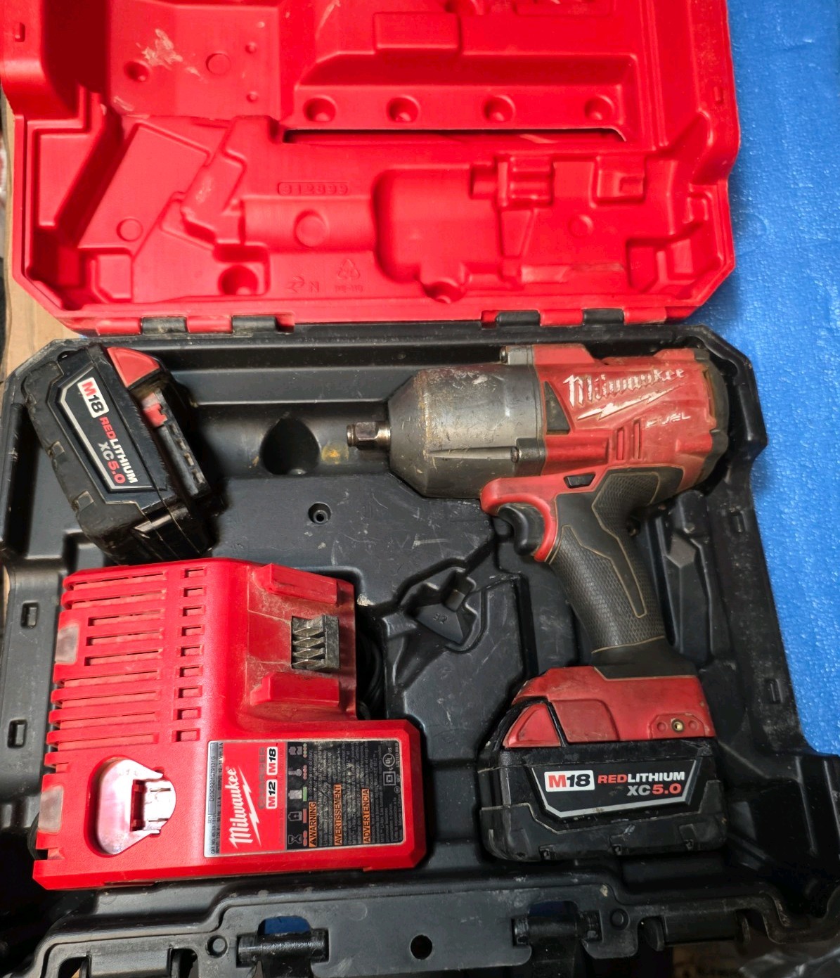Milwaukee 2767-20 1/2″Impact Wrench W/2x5AH Batteries,Charger,Case free shipping