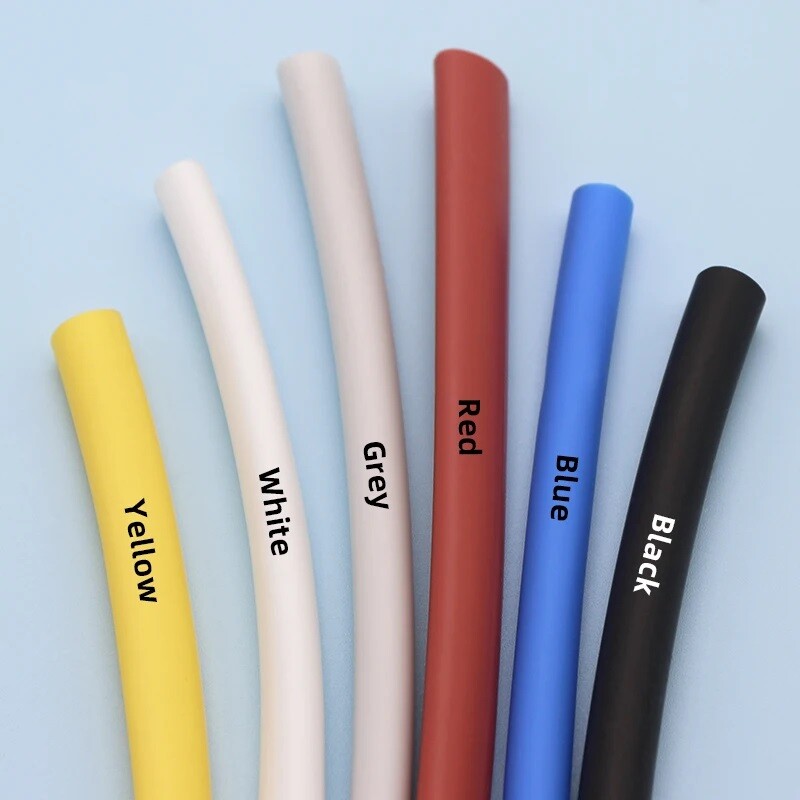 1.7:1 Flexible Silicone Heat Shrink Shrinkable Tube Tubing 1 Meter Yellow/Gray