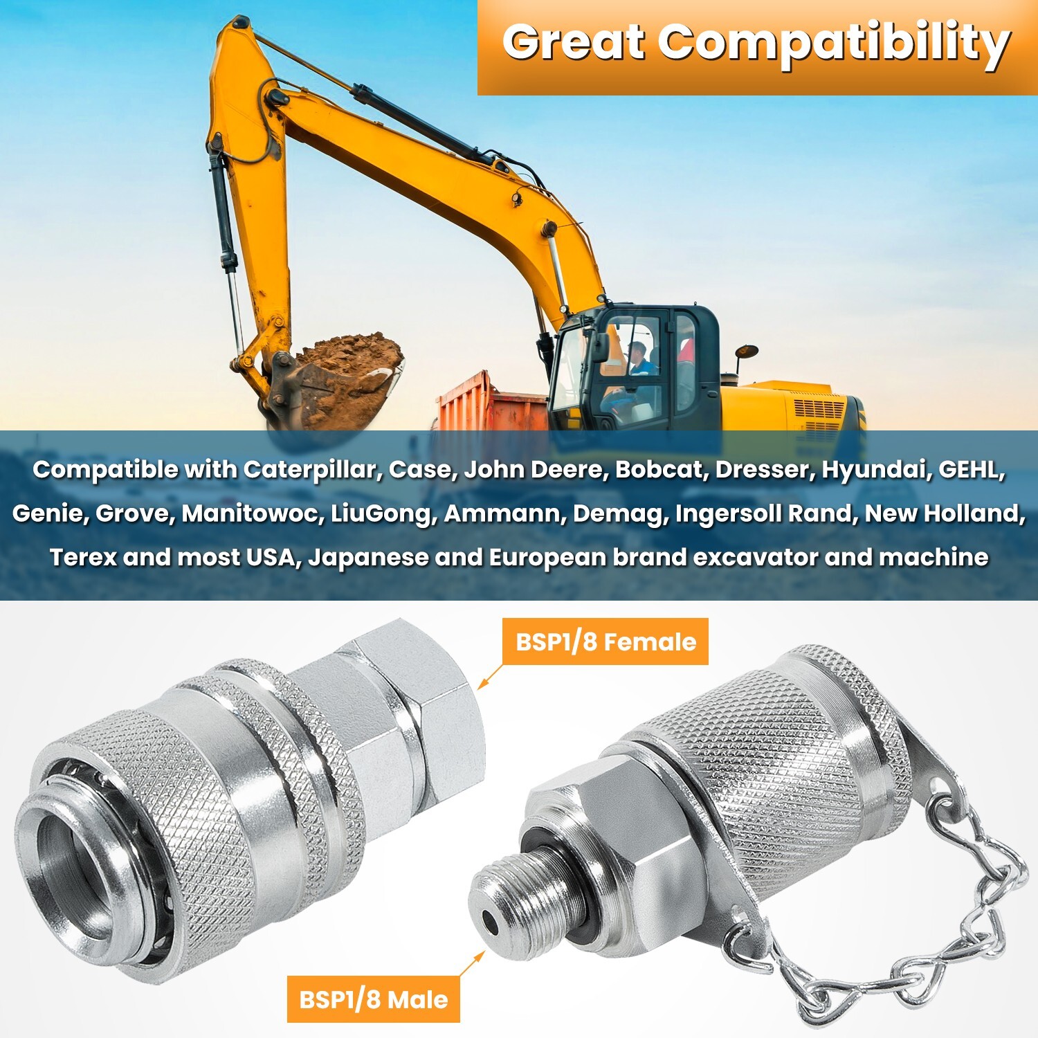 Digital Hydraulic Pressure Gauge Test Coupling Kit 700BAR/10000PSI/70Mpa 1/4-NPT