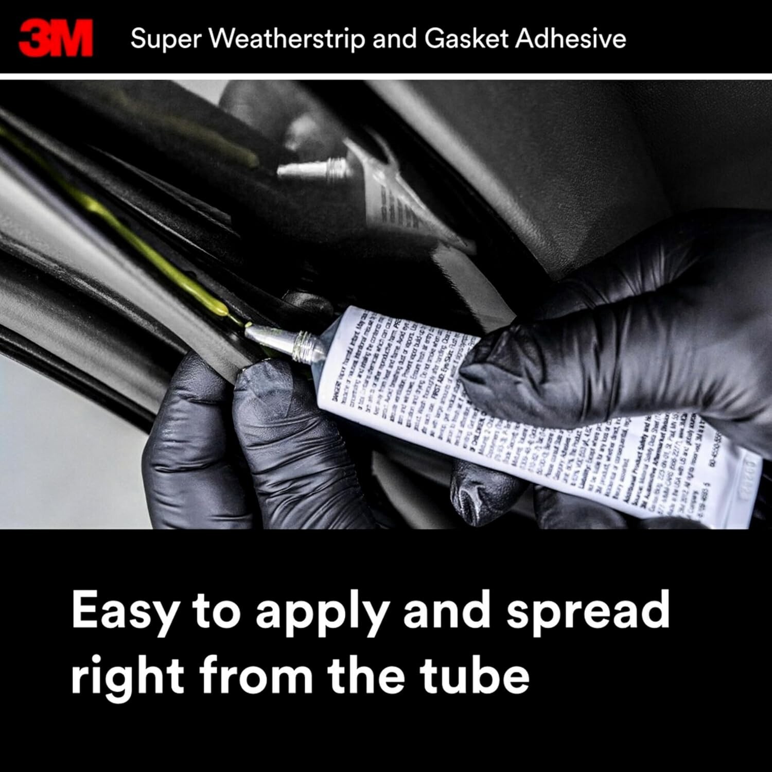 Black Super Weatherstrip and Gasket Adhesive, 08008, 5 fl oz, 1 Per Pack