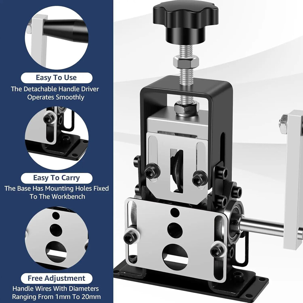Manual Electric Wire Stripping Machine Cable Stripper Crank Scrap Copper Cutter