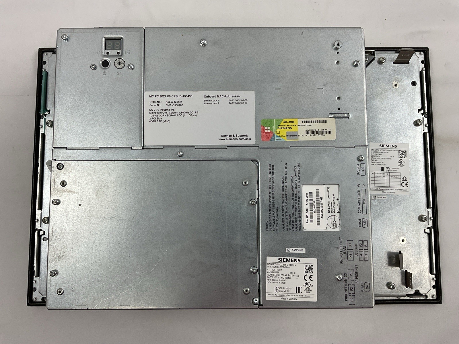 Siemens SINUMERIK PCU 50.5-C 6FC5210-0DF52-2AA0 1.8GHz 1GB CNC 840D Operator