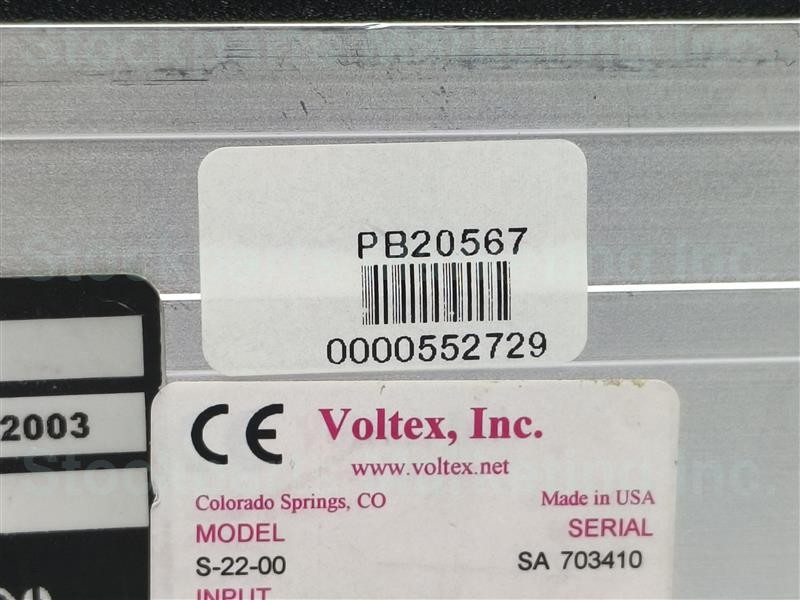 Voltex Inc. S-22-00 S2200 HeNe Laser Power Supply 115/230V.32/.16A 50/60Hz