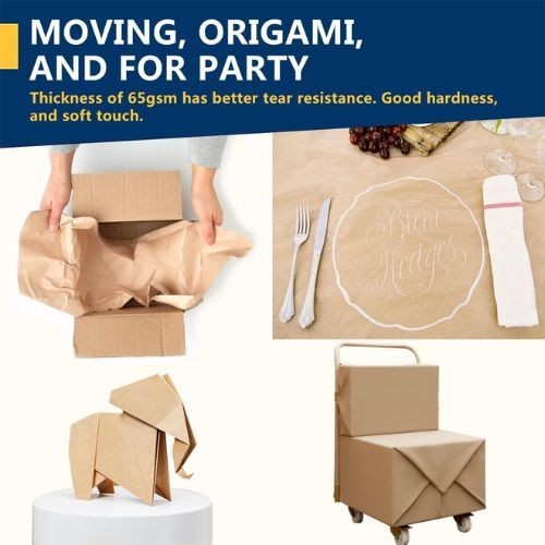 17.5″ x 1200” Brown Kraft Paper 50 lb Basis Thick Roll Packaging Shipping NEW**