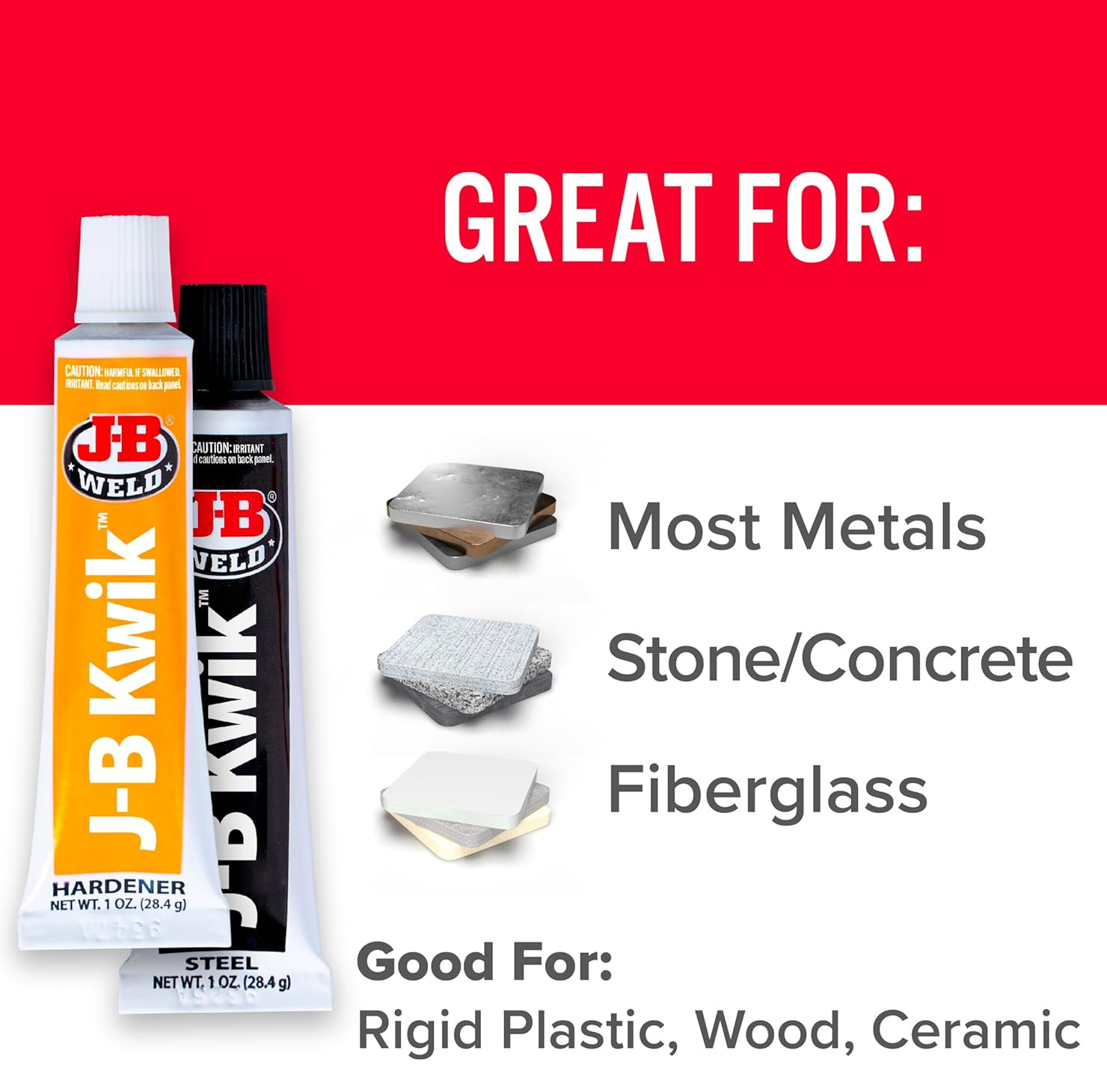J-B Weld 8276 KwikWeld Quick Setting Steel Reinforced Epoxy – Dark Grey 2 oz