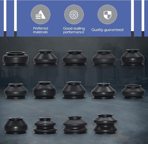 14 PCS Automotive Tie Rod End Boots, Ball Joint Rubber Dust Tie Rod End Boot Kit