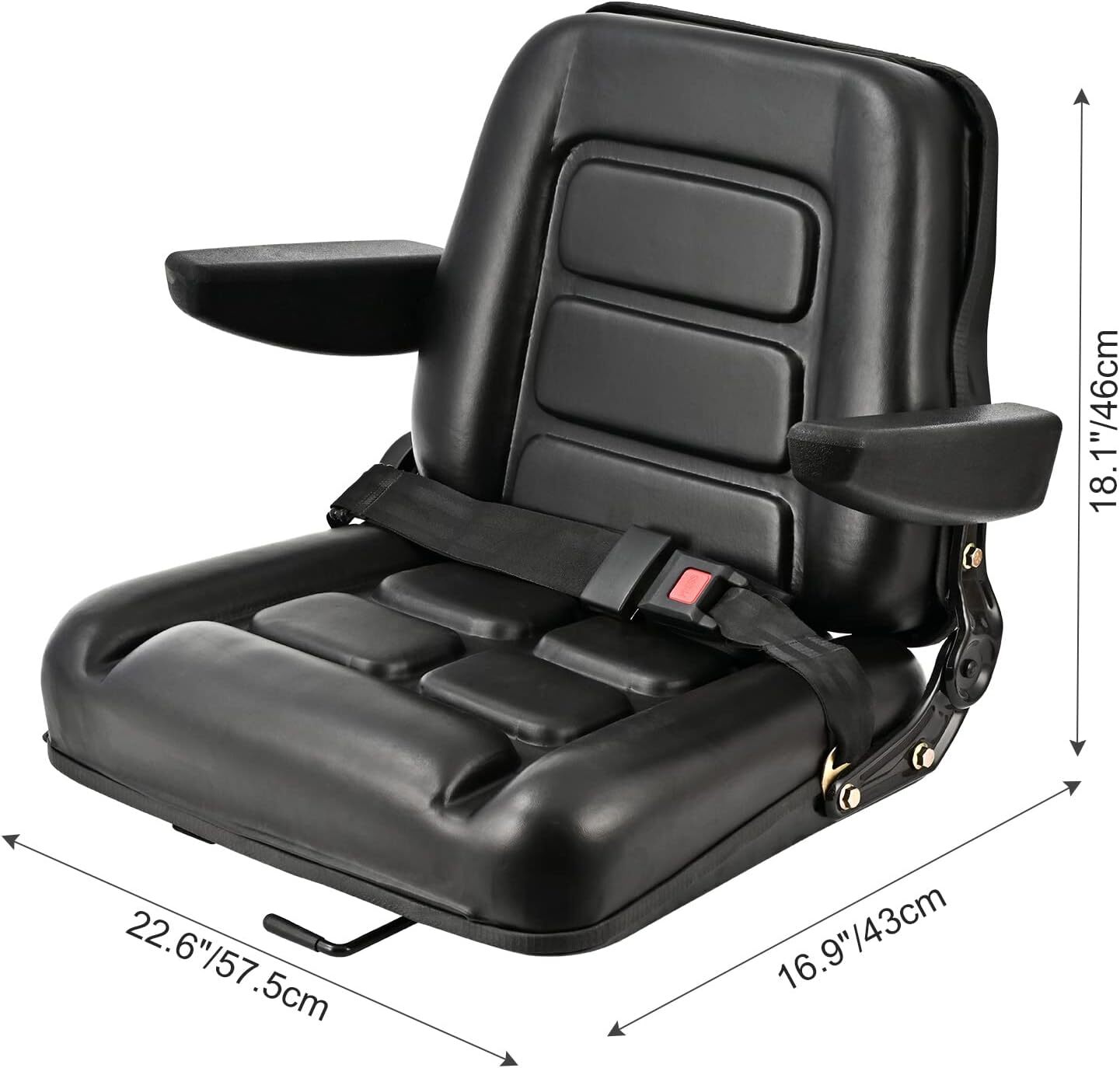 Forklift Tractor Seat Replacement Slide Universal Suspension Adjustable Backrest