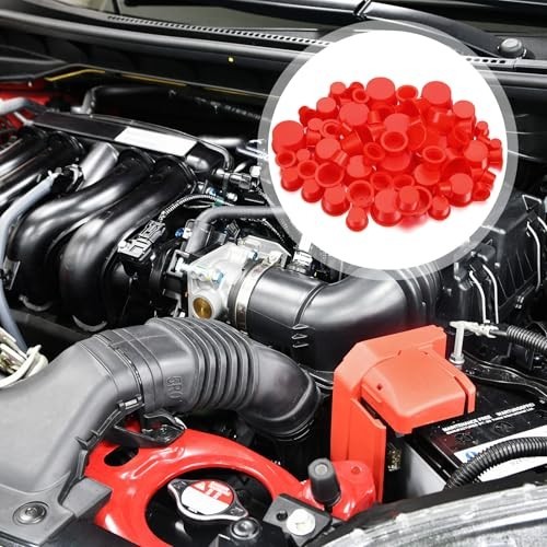 Novabright 850 Pc Red Plastic Caps and Plugs for Automotive Industrial Use