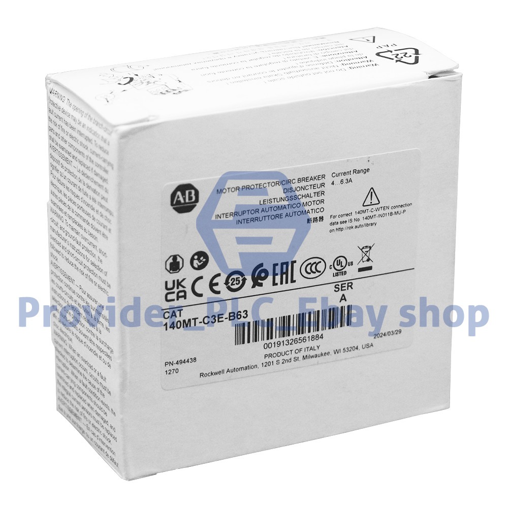 New Factory Allen Bradley 140MT-C3E-B63 Motor Protection Circuit Breaker