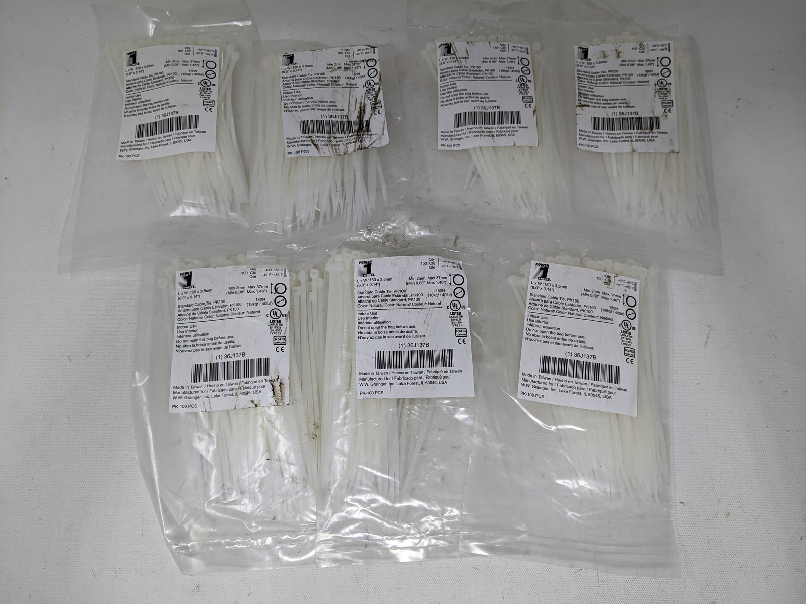 Power 1 First Cable Tie 6.0″ x 1.14″ (150×3.5mm) Standard Indoor Use 700 Count