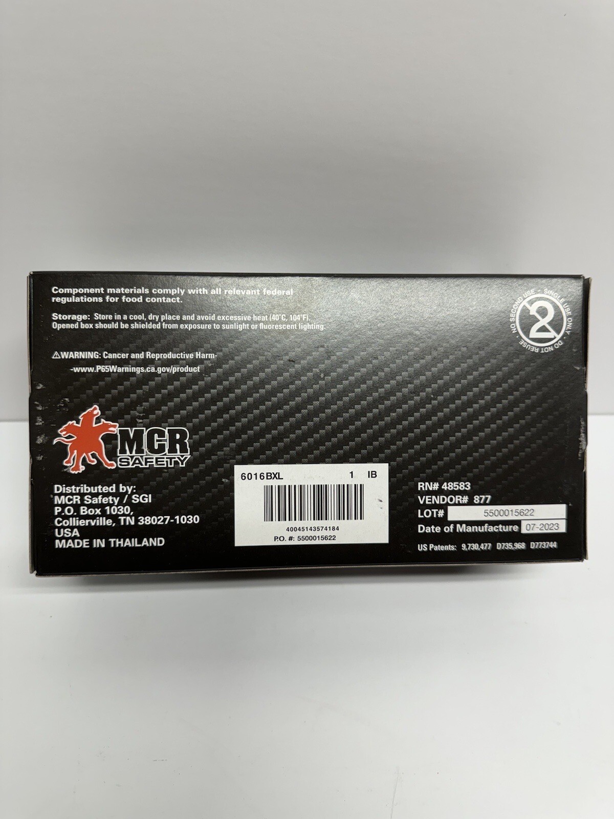 MCR Safety 6 Mil Nitrile Disposable Gloves 6016BXL 100 Pack Full Texture Grip