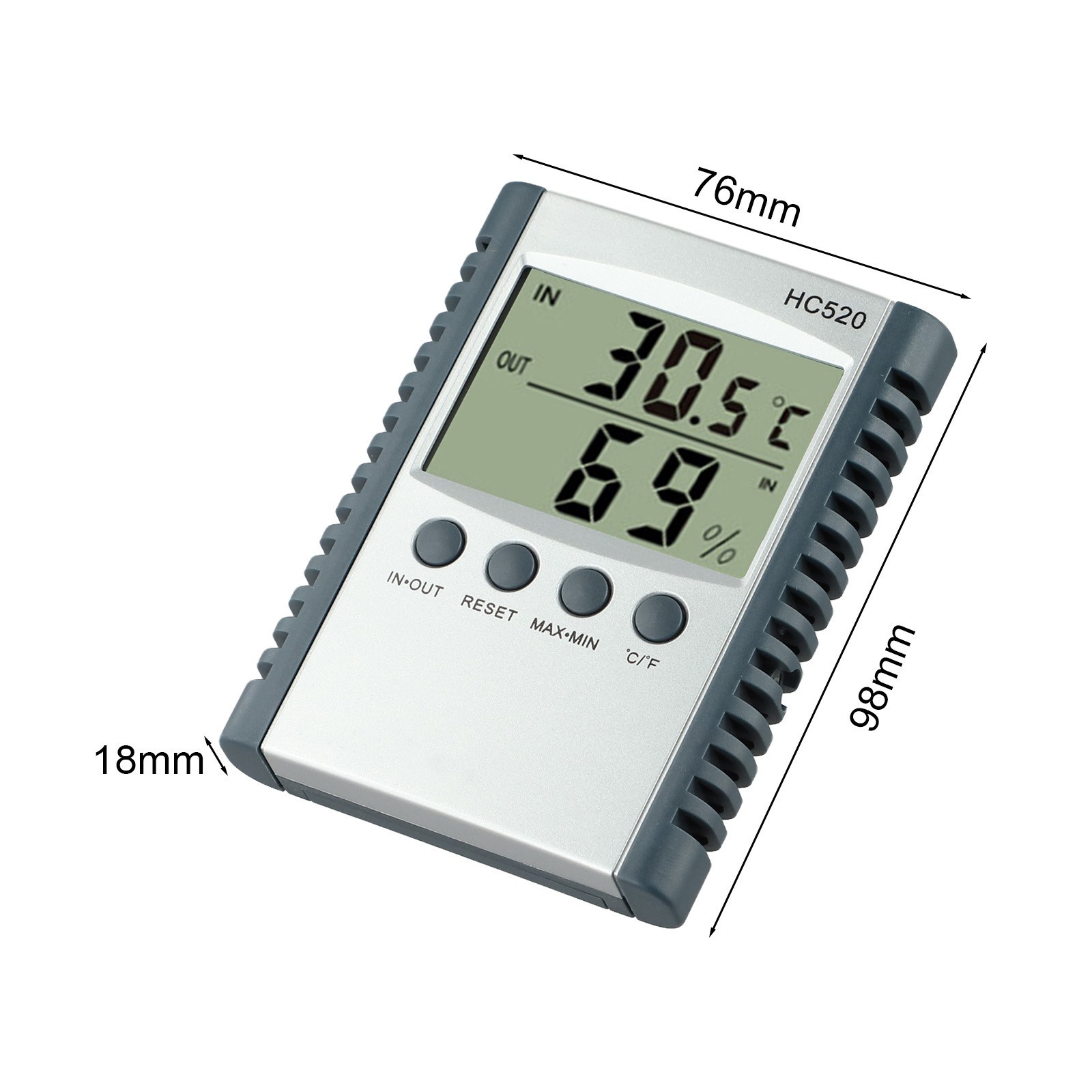 Contemporary Design Temperature and Humidity Meter for Indoor and Outdoor Use