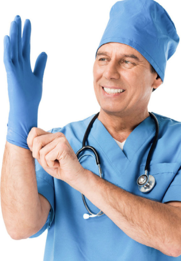 Kingfa Blue Nitrile Medical Gloves FDA Powder & Latex Free Disposable 3 mil