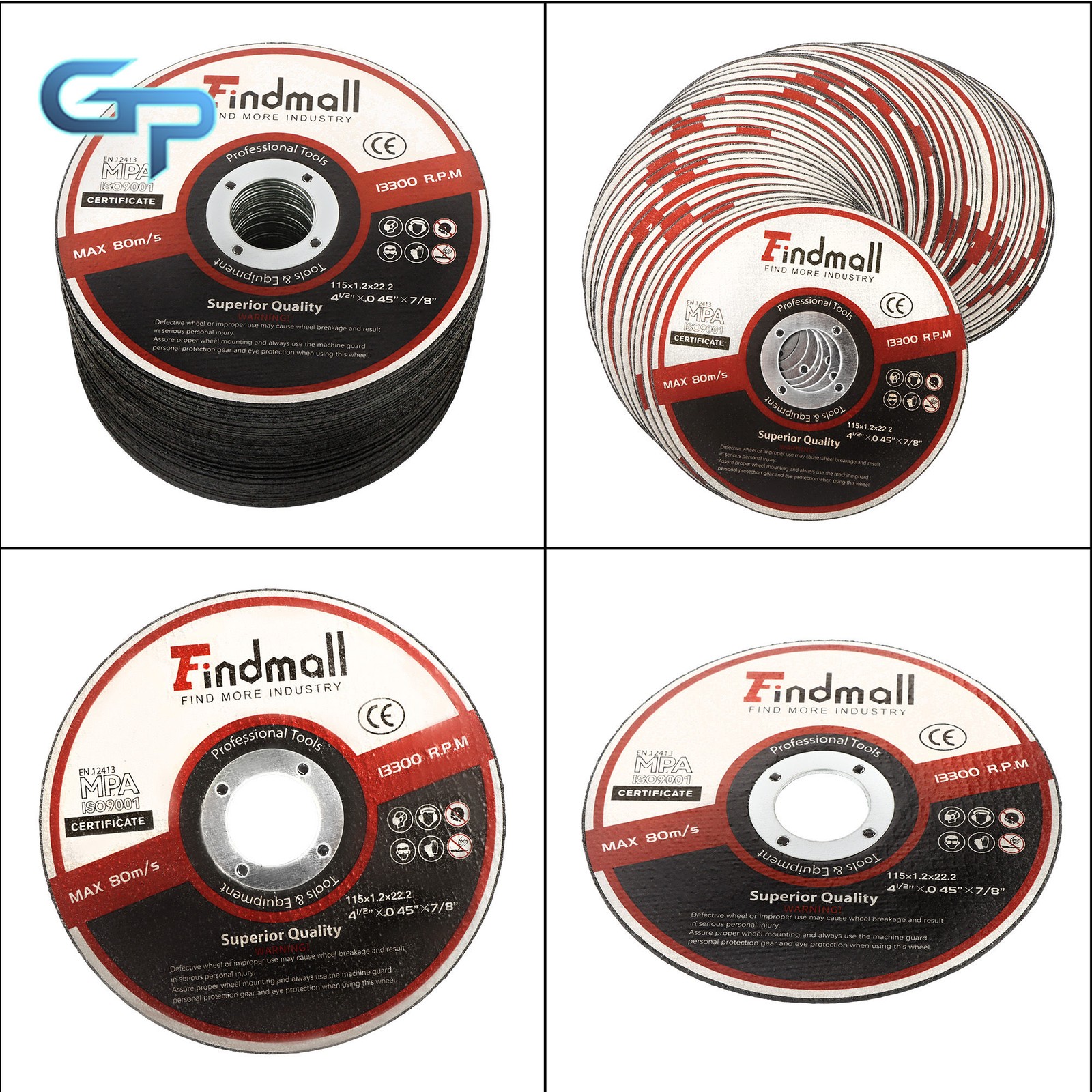 50 Pack Metal Cut Off Wheels 4-1/2″ x 3/64″ x 7/8″ Angle Grinder Cutting Wheel