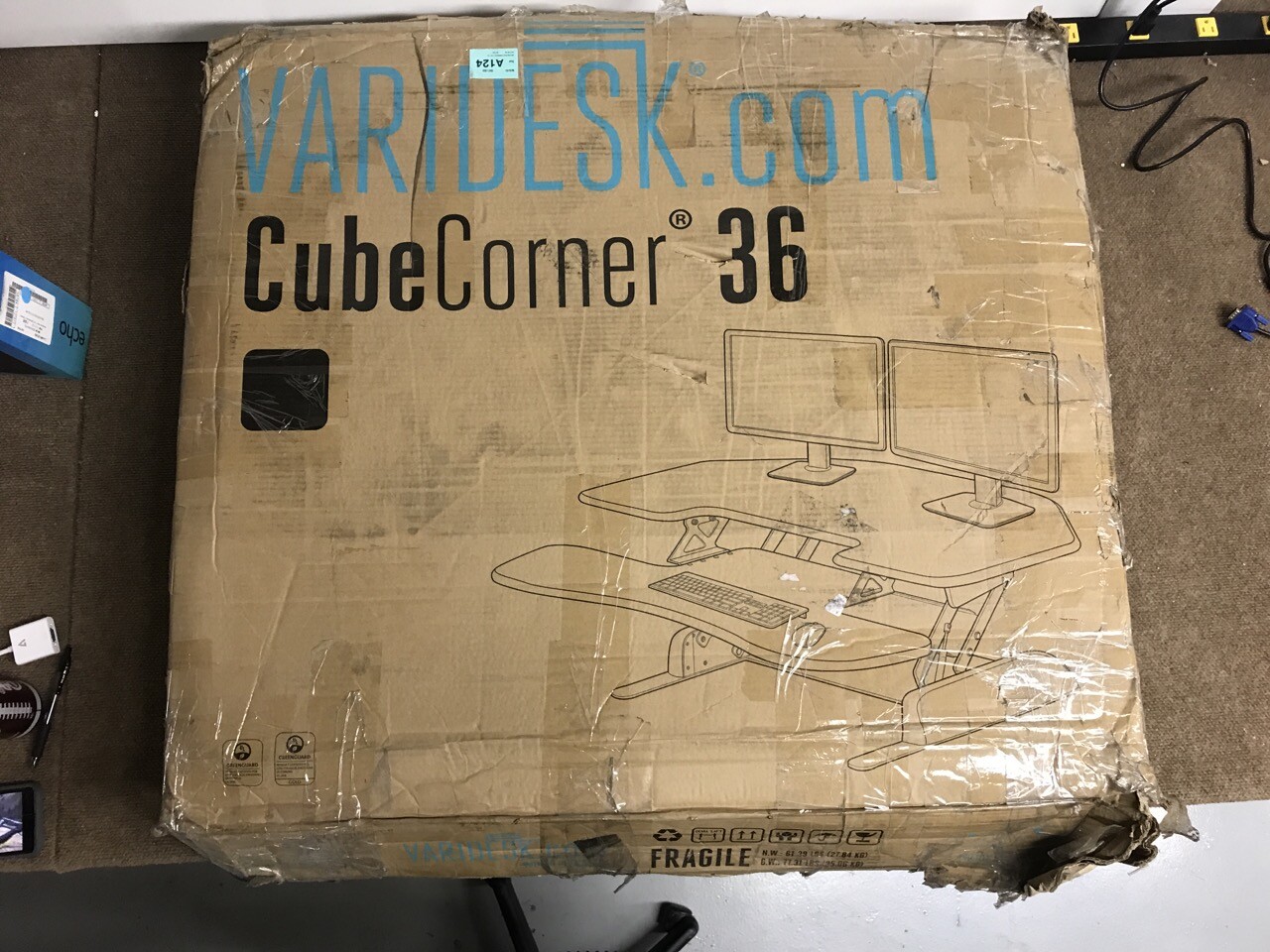 Varidesk Cube Corner 36 45007 ✅❤️️✅❤️️✅❤️️✅❤️️ READ Broken Top