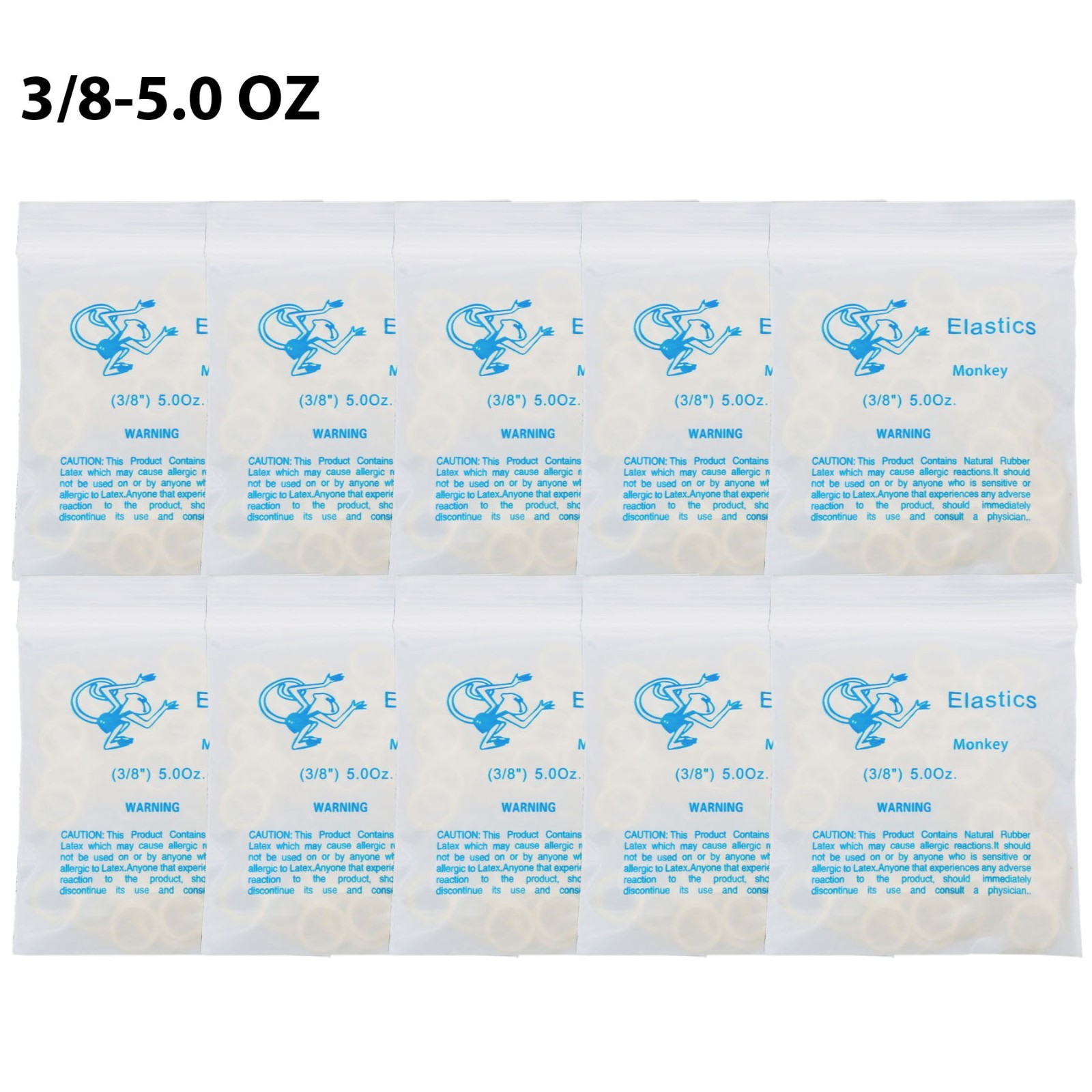 US Dental Ortho Elastics Latex Braces Orthodontic Rubber Bands 3.5,5.0,6.5 OZ