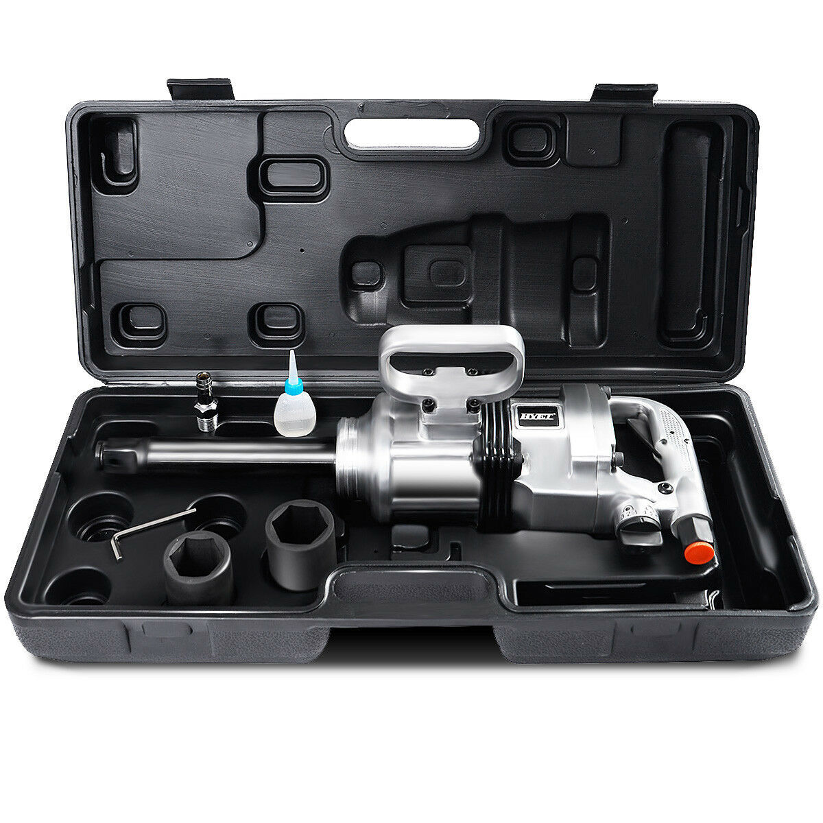 1″ Air Impact Wrench Gun Heavy Duty Commercial Truck Mechanics with Storage Case