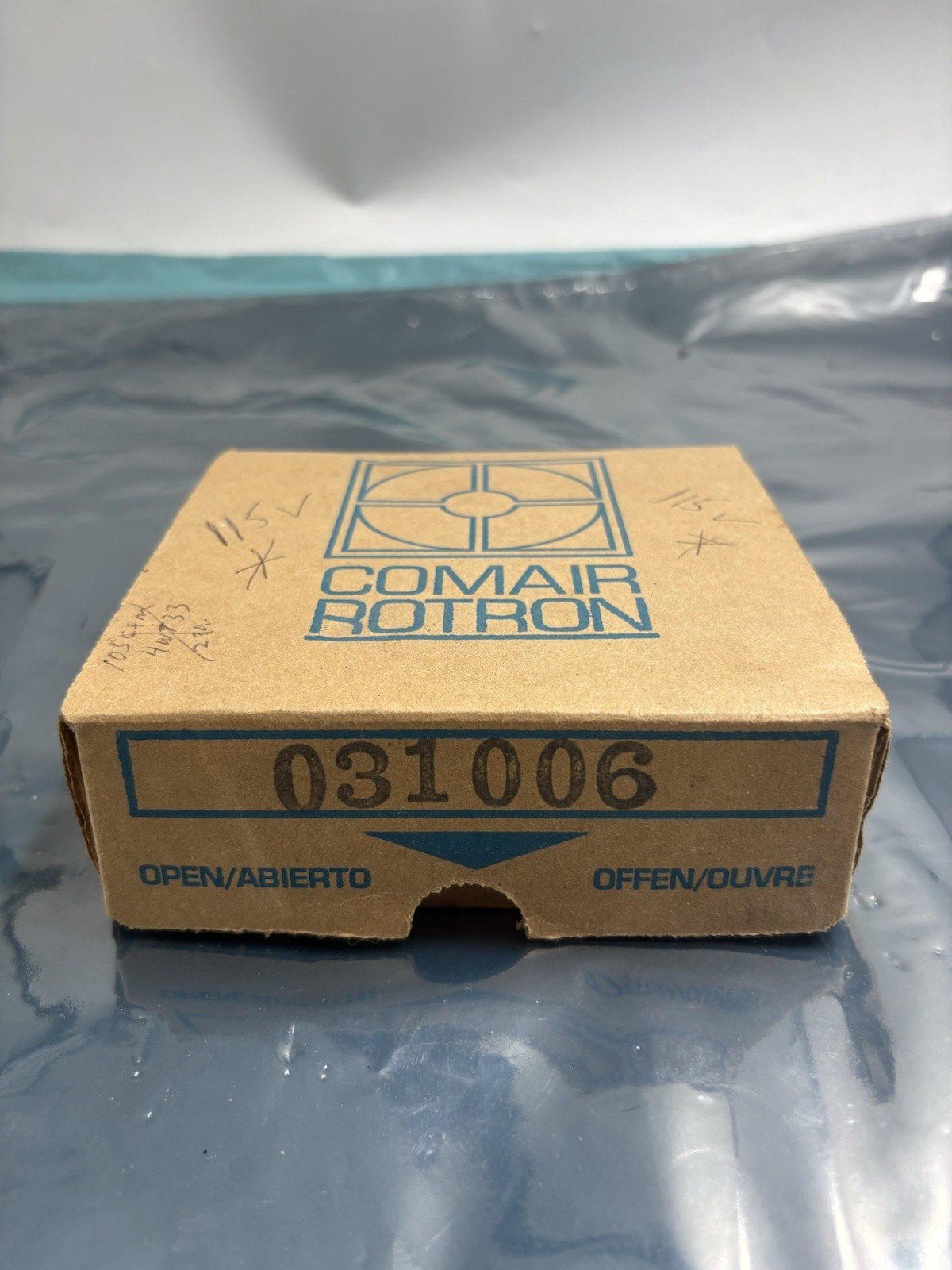 New Comair Rotron Whisper WR2A1 Fan 031006 115V 7W 120mm 2-Prong Mexico NIB
