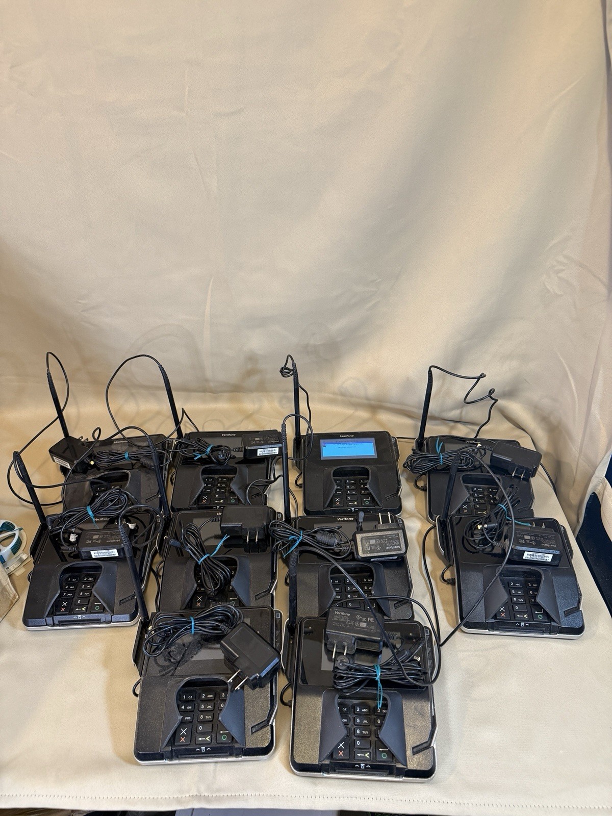 Verifone MX915 Credit Card Terminals W Power Cord Lot of 10 Power Tested AS IS