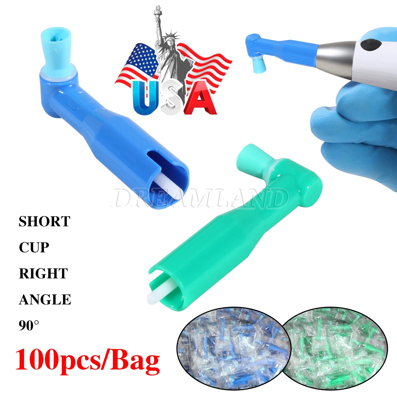 100-1000* Dental Prophy Prophylaxis Angles Disposable Latex-Free Soft / Firm Cup