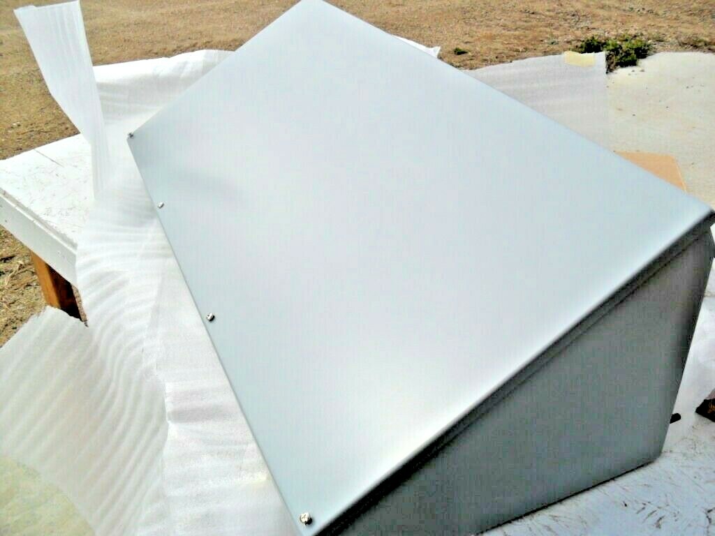 QTY 1-Hoffman C16C36 – Gray Enclosure Box – Steel- – 862RJ- w/ back plate panel