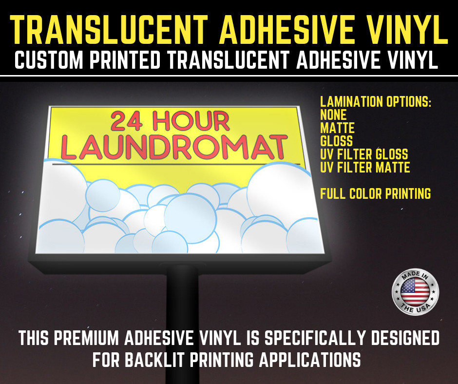 Custom Backlit Self Adhesive Vinyl Translucent I BACKLIT Printing application