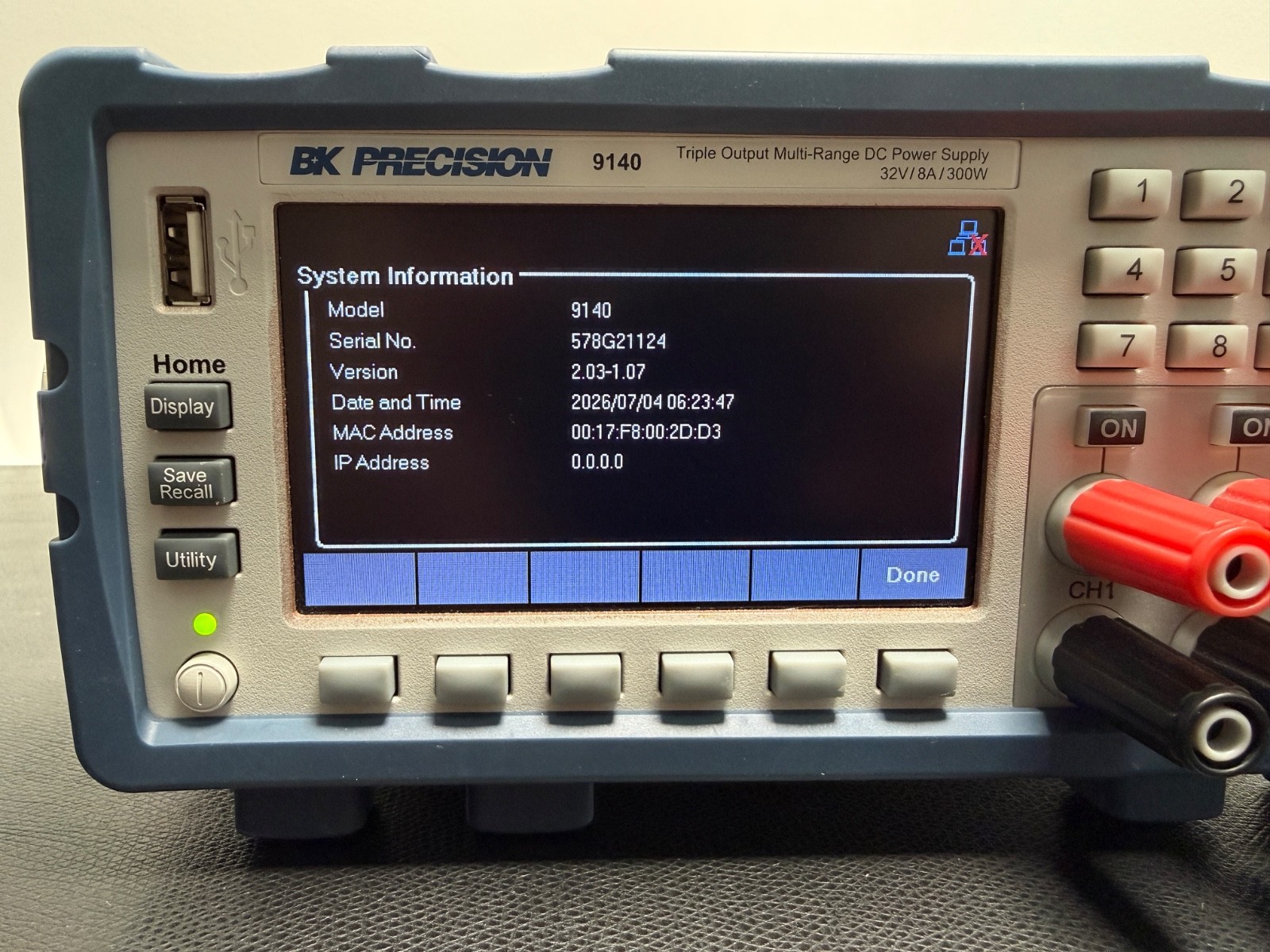 B&K Precision 9140 Triple Output Dc Power Supply 300W, 8A Keysight Fluke Agilent