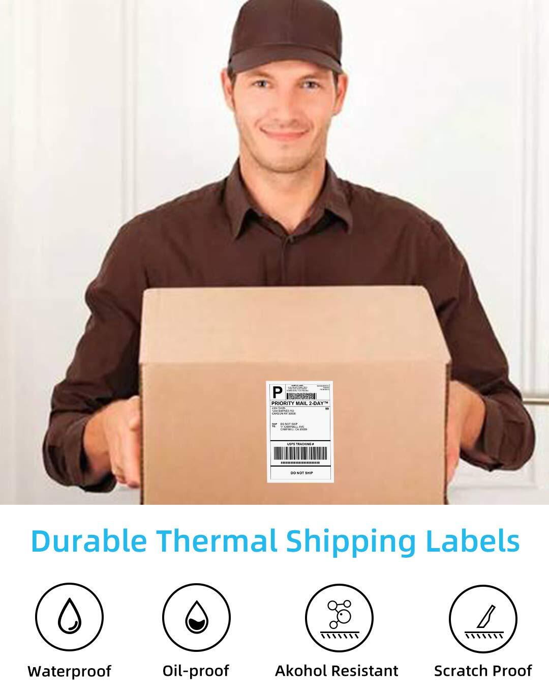 4 x 6 Phomemo Label Thermal Shipping Labels Paper for Zebra/Rollo/Munbyn/Jadens