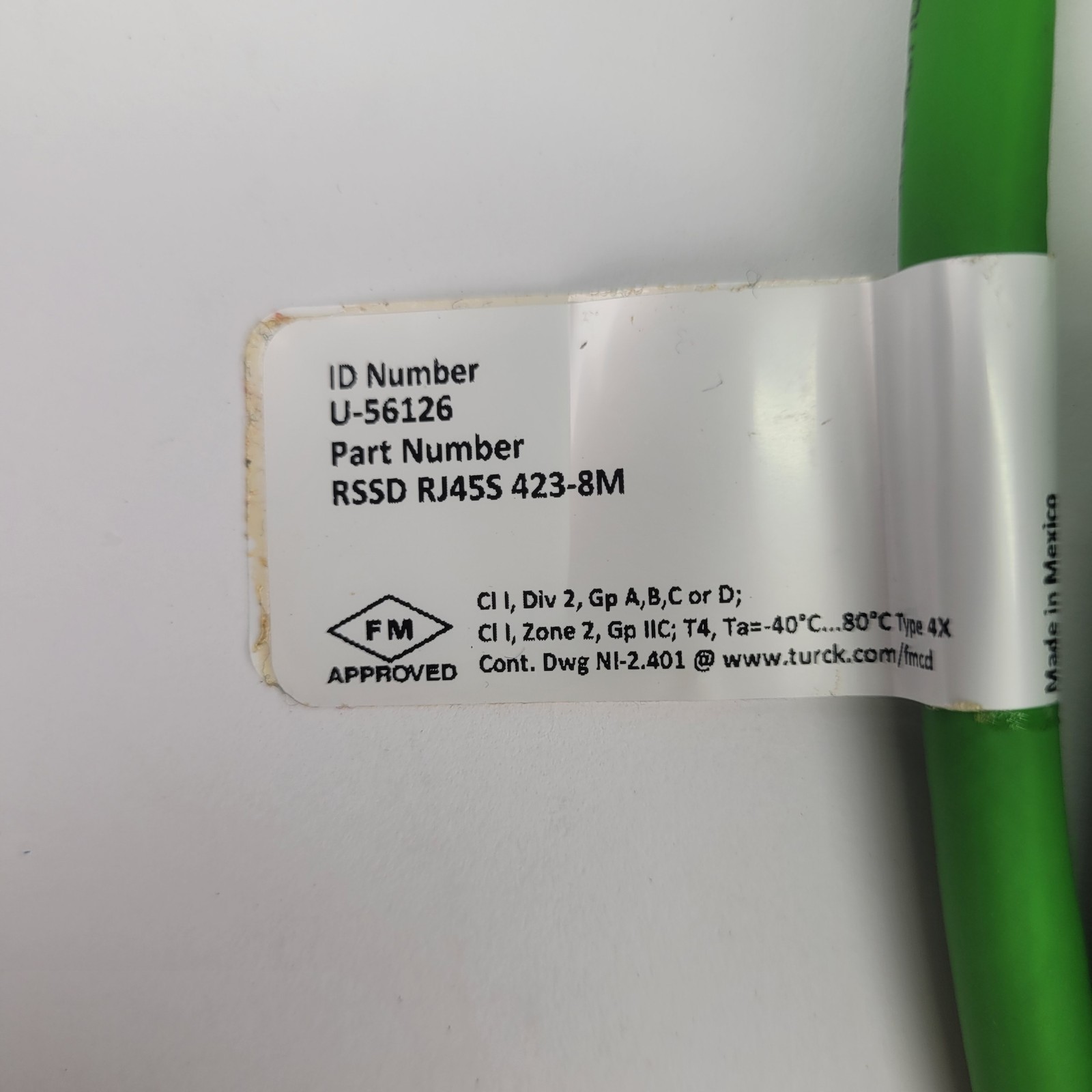 Turck RSSD RJ45S 423-8M Network Hybrid, 4 Pin Male, U-56126 – NEW