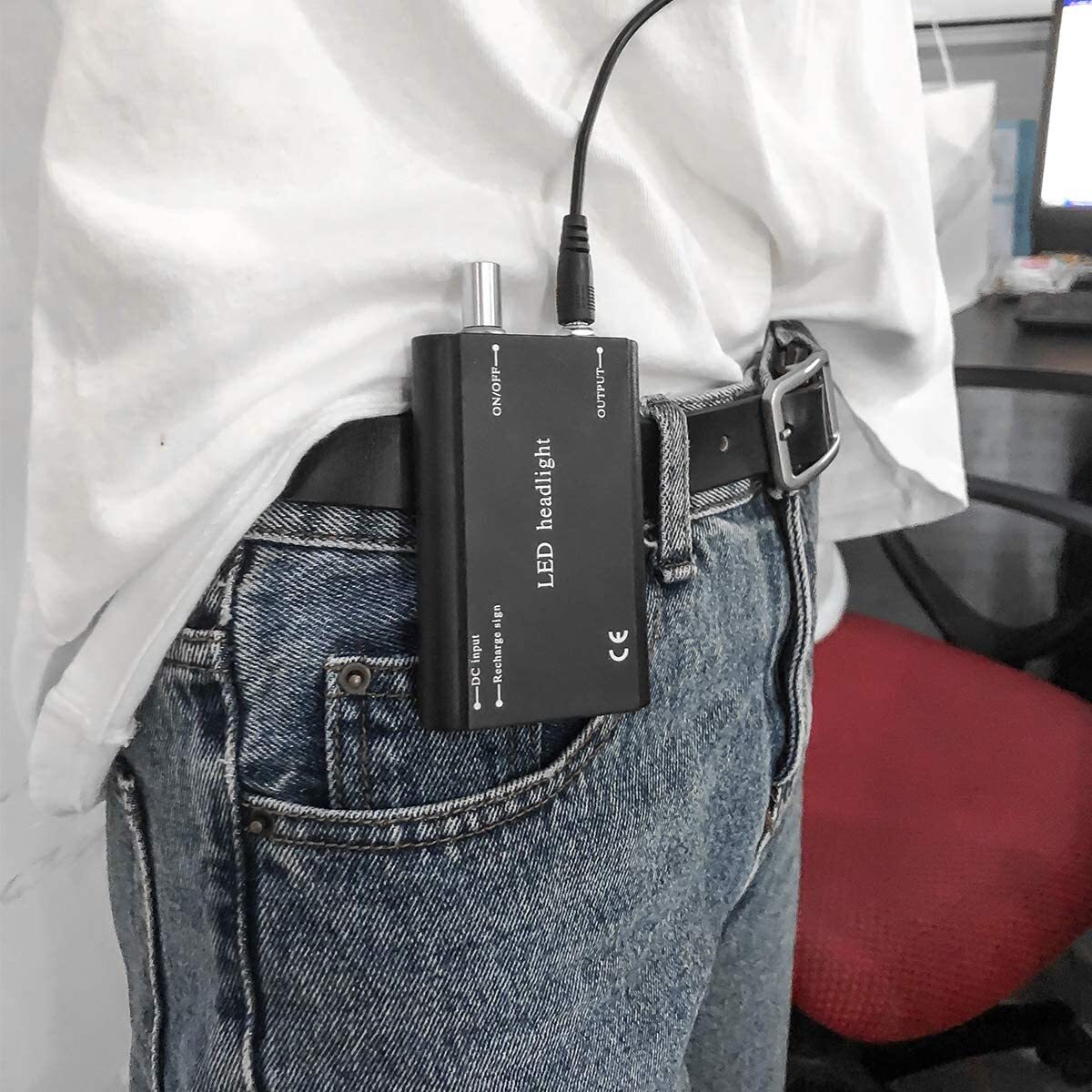 Rechargeable Battery Pack 1800Mah with Belt Clip for Dental LED Head Light USA