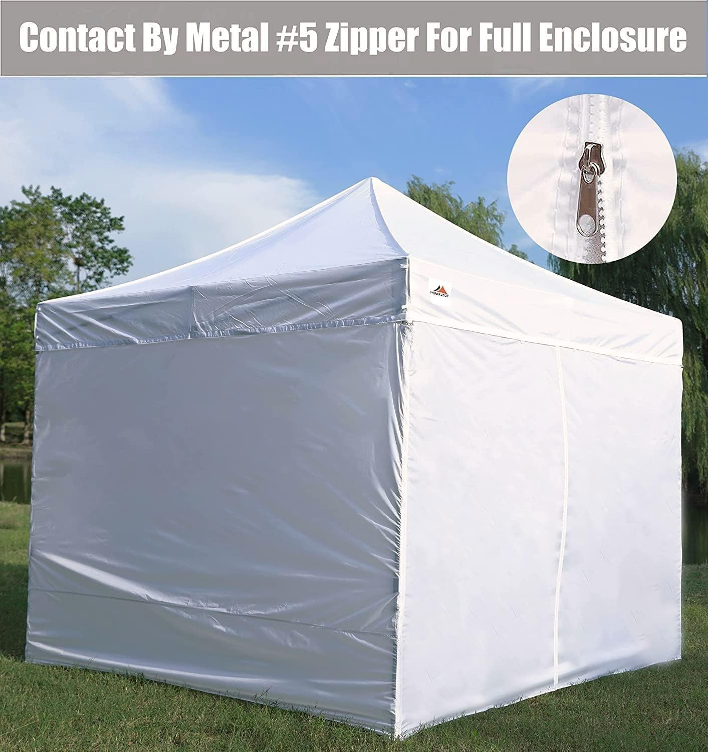 Door for 10×10 Canopy Frame One Central Zipper Design for Easy Entry and Exit…