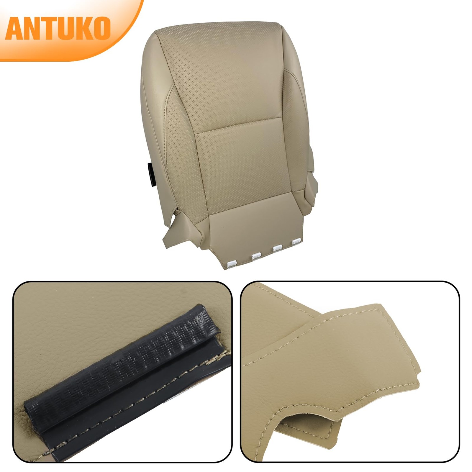 Driver Side Tan Bottom Leather Seat Cover for ES350 Sedan 2007-2012