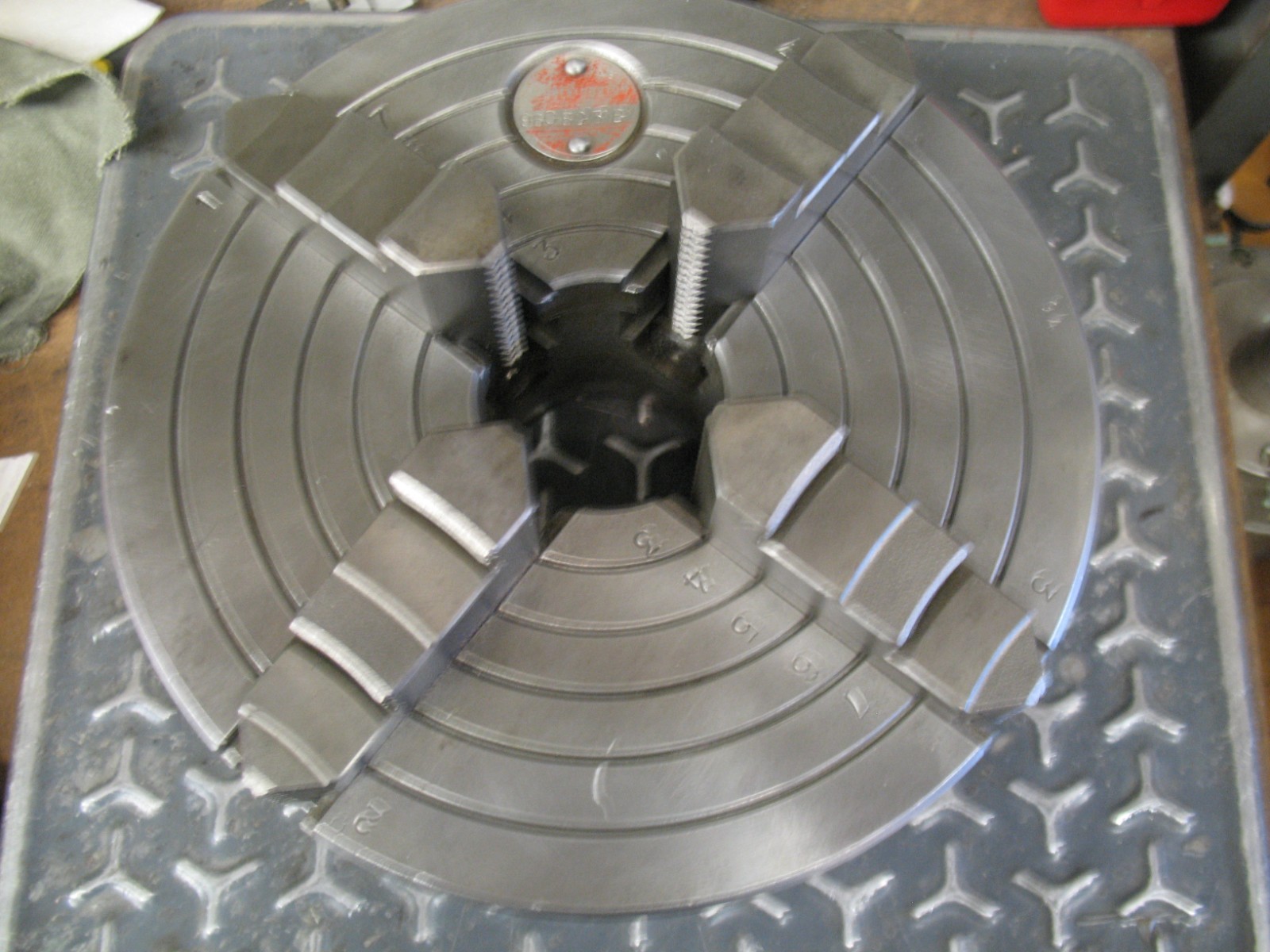 4 JAW CHUCK 8-1/4″ CUSHMAN SKINNER HORTON D1-3 MOUNT MONARCH ETC ***XLNT***