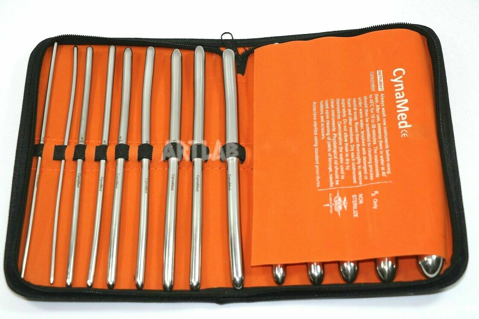 Premium set of 14 Hegar Dilator Set Uterine Urethral Diagnostic Surgical Sounds