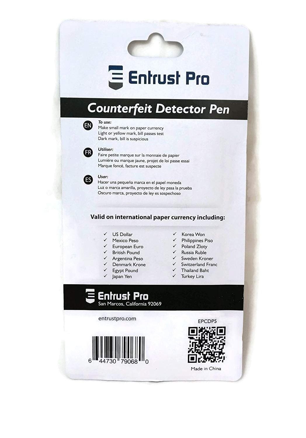 Counterfeit Money Detector Pen Marker (5 Pack ) Round Tip