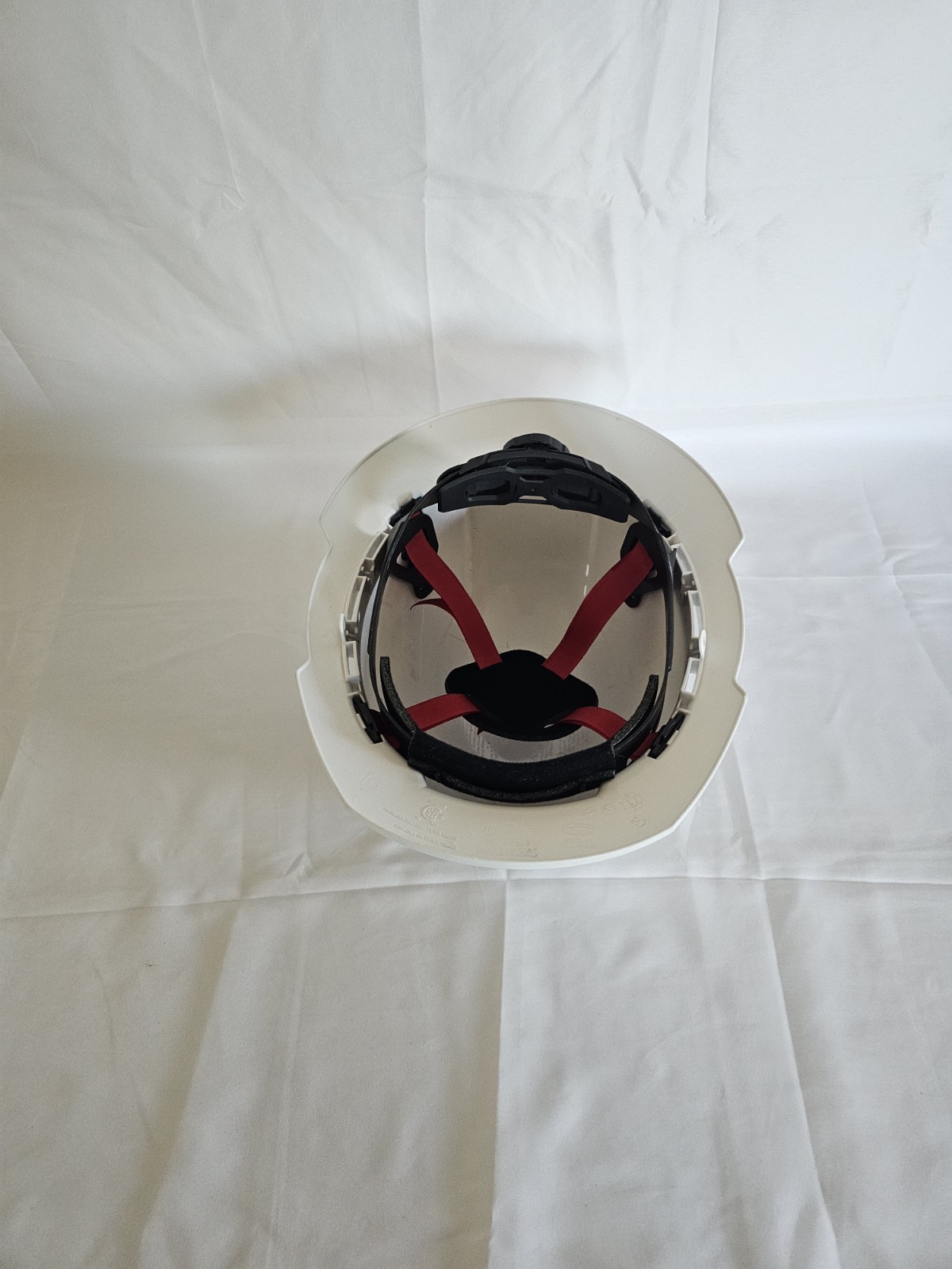 White Safety Hard Hat with Ratchet Suspension Harness, MPN Does Not Apply