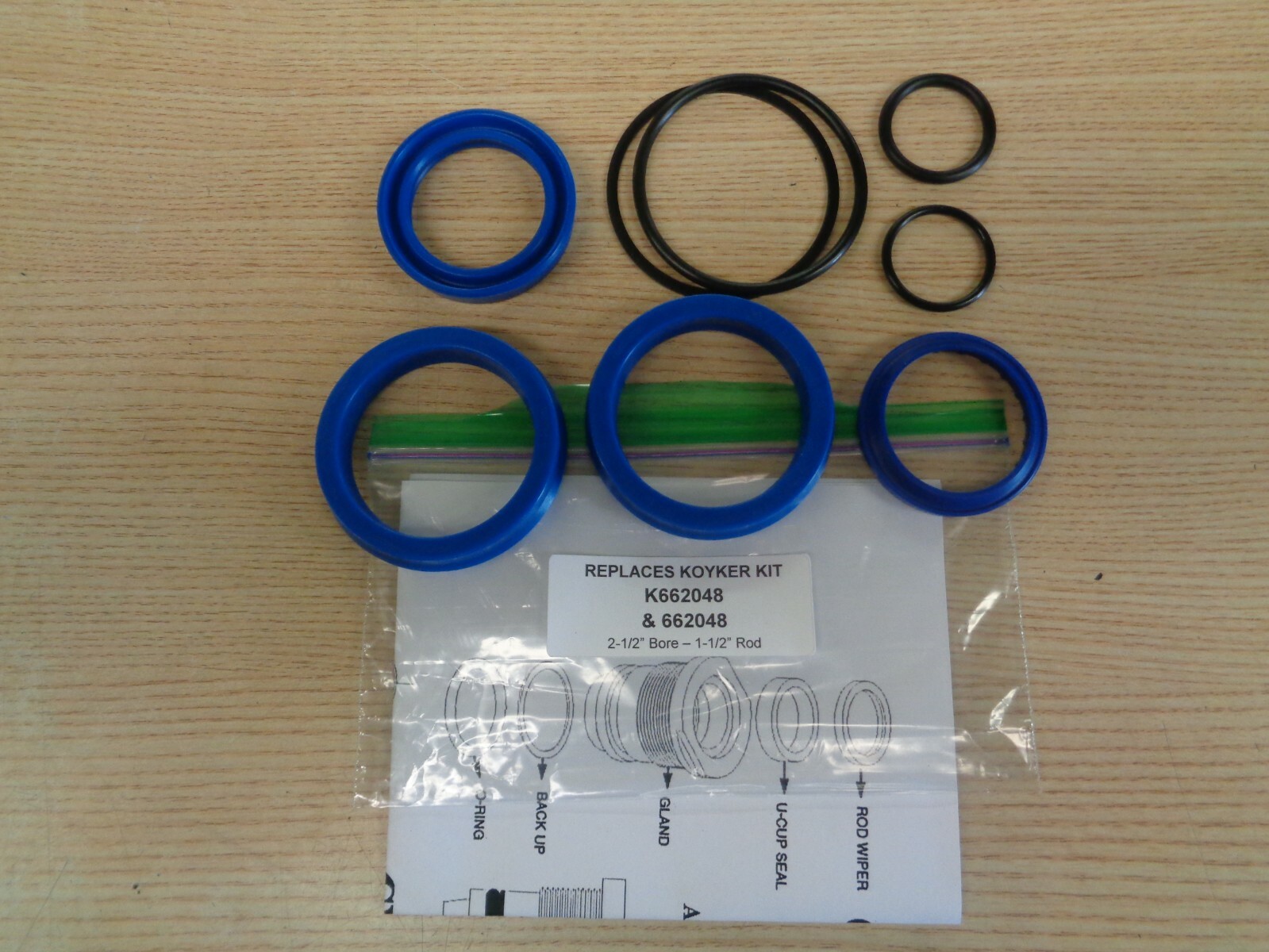 # 662048 Koyker seal kit replacement for cyl/with 2-1/2″ bore 1-1/2″ Rod K662048