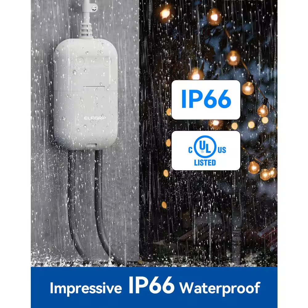15 Amp 120 Volt Wi-Fi Wireless Grounding Smart Plug Connector White 4 Pack for H