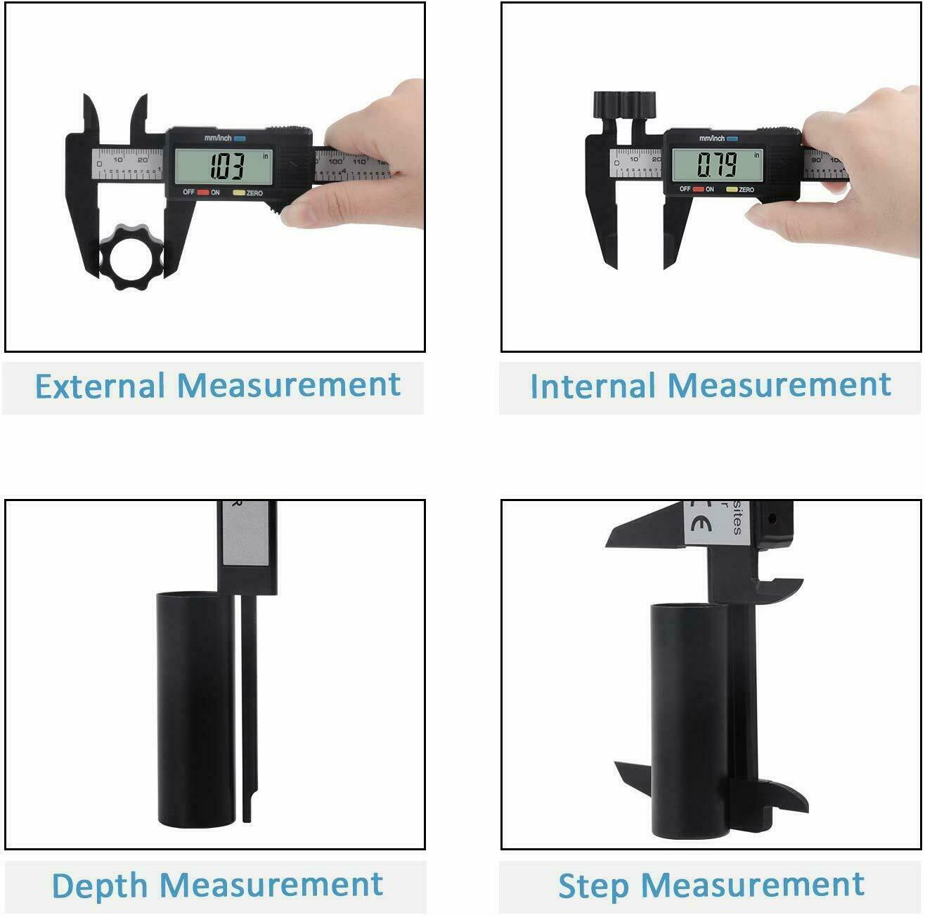 6″ 150mm Digital Caliper Vernier Electronic Gauge Meter Ruler Measure Tool 0.1mm
