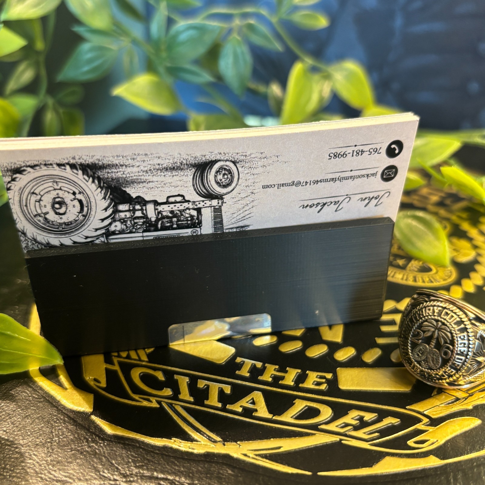 Padgett Thomas Barracks Business Card Holder GOLD The Citadel 3D Printed