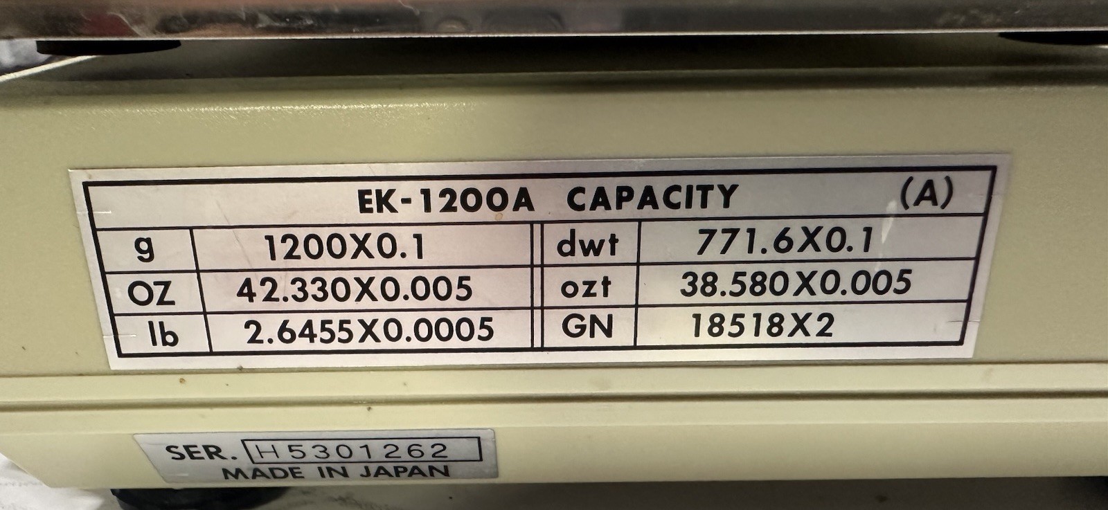 A&D AND EK-1200A Digital Precision Scale Balance 1200g x 0.1g Tested Working