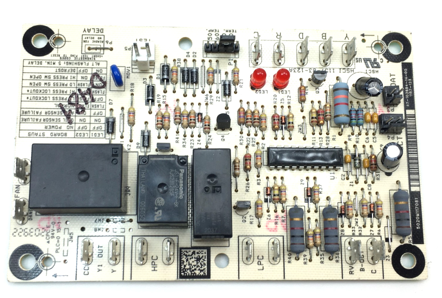 Rheem Ruud 1157-123 Furnace Control Circuit Board 47-102684-14-00 used #D481