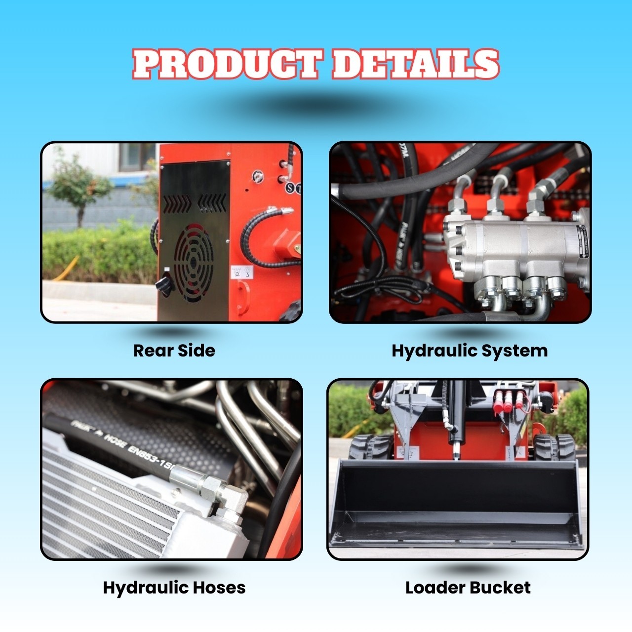 TYPHON STOMP 502 Compact Tracked Skid Steer Loader 22.1HP Honda Gasoline engine