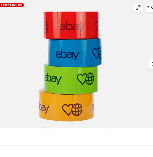 eBay Branded Shipping Tape 2″ x 75 Yards Blue Purple Yellow White Various Color