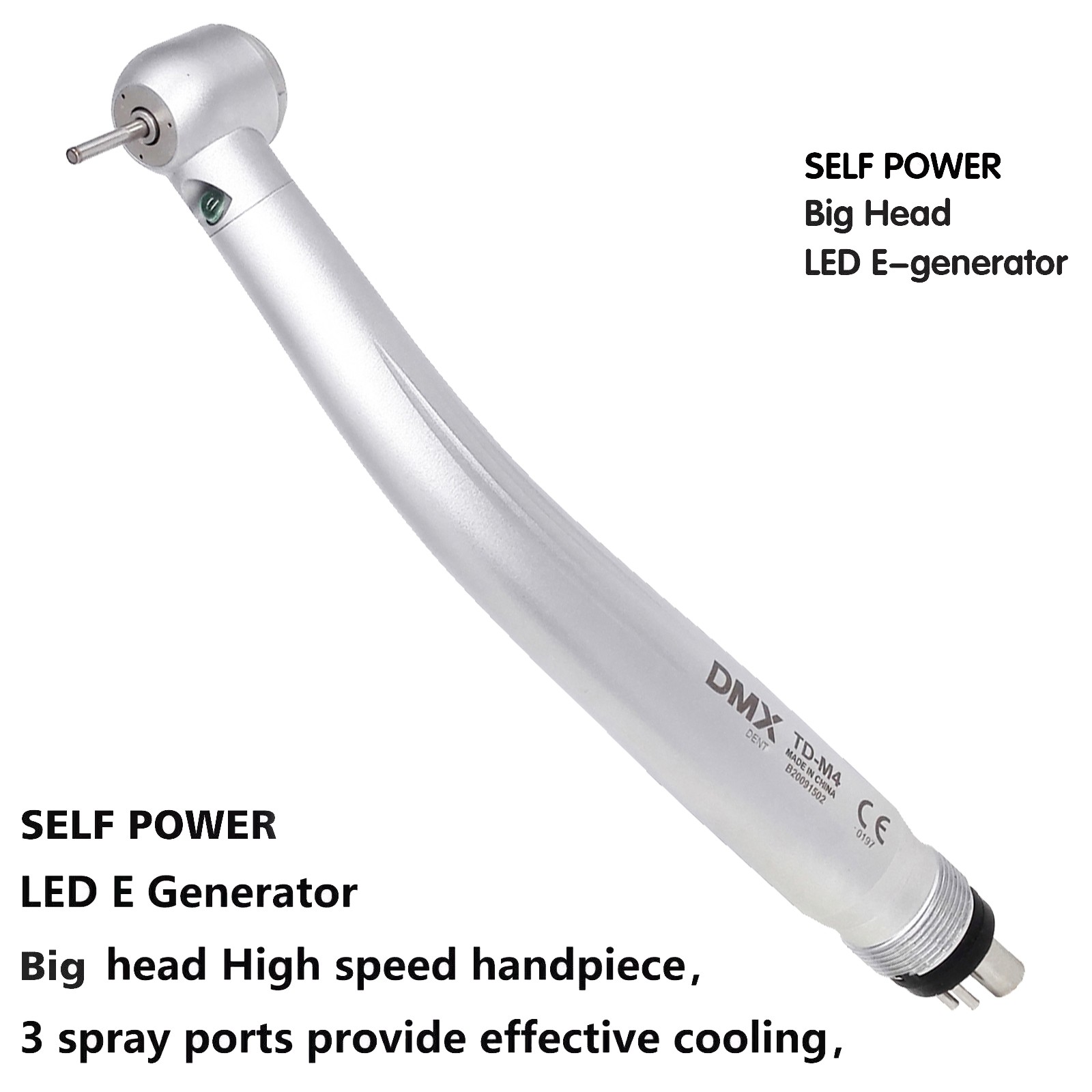 KAVO Style Dental Fiber Optic High Speed Turbine Handpiece LED E-generator 4Hole