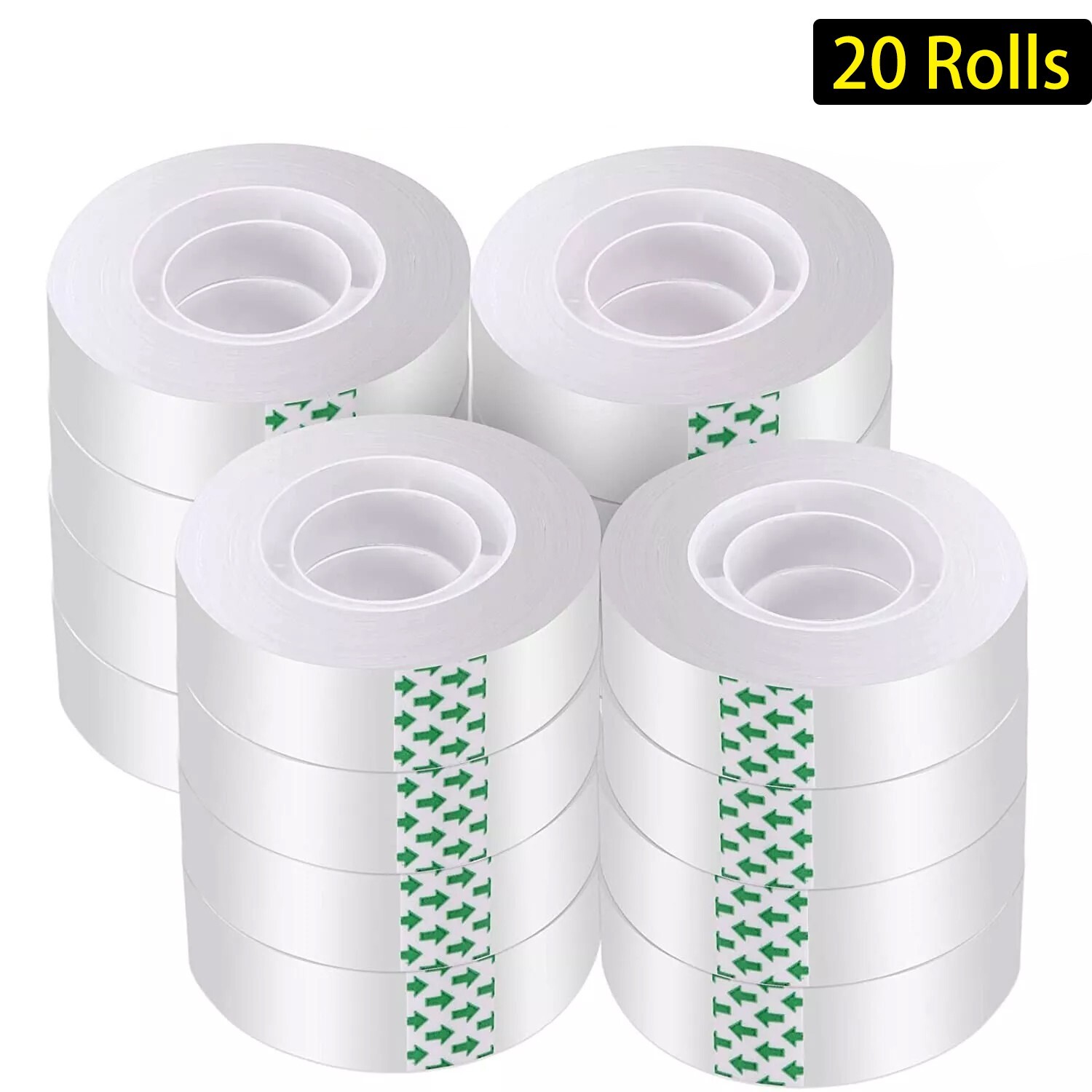 Clear Transparent Tape Rolls 3/4″ x 1025″ Dispenser Refill 20 Tape Rolls Scotch