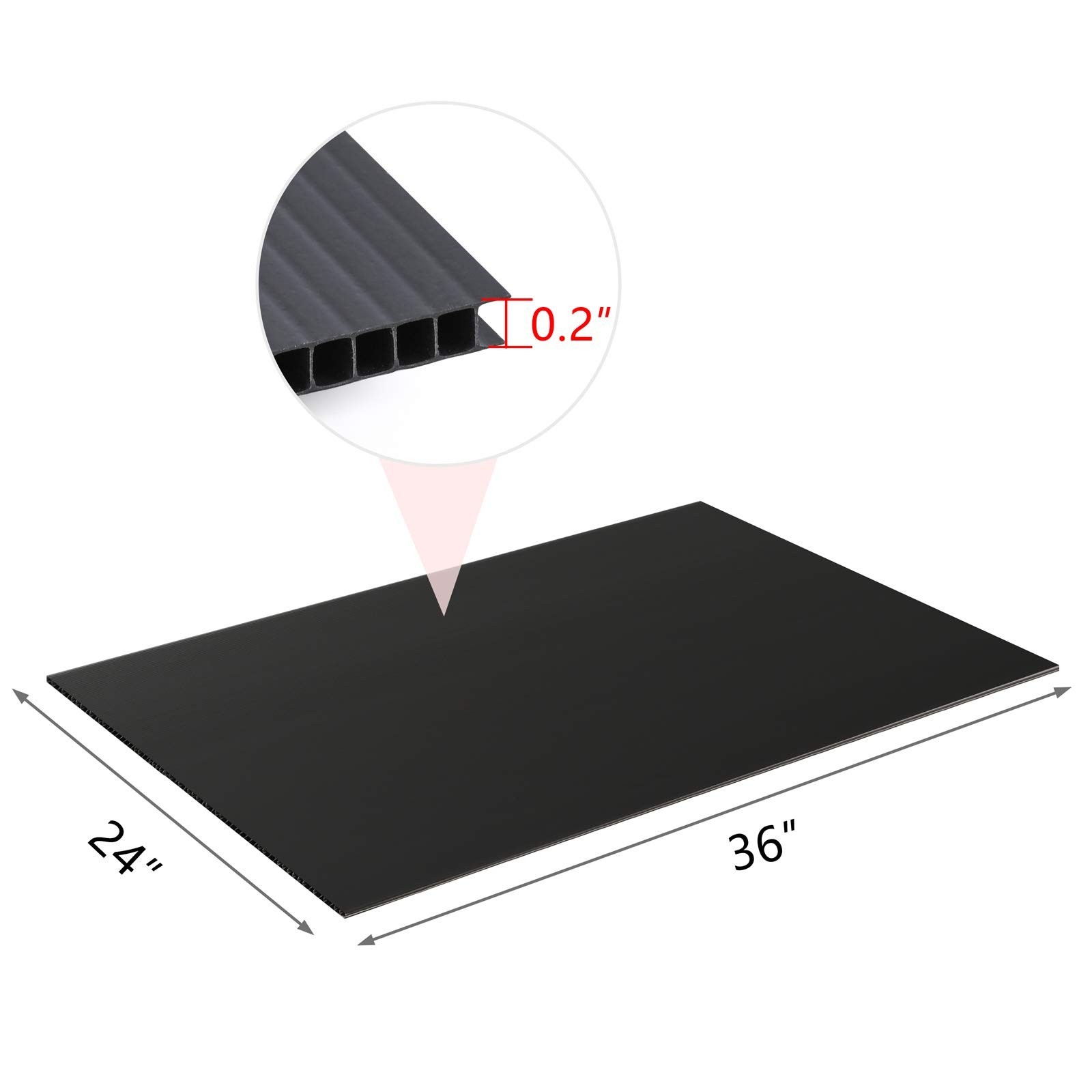Corrugated Plastic Sheet for Indoor and Outdoor Use – 3/16 Inch Thick Poster …